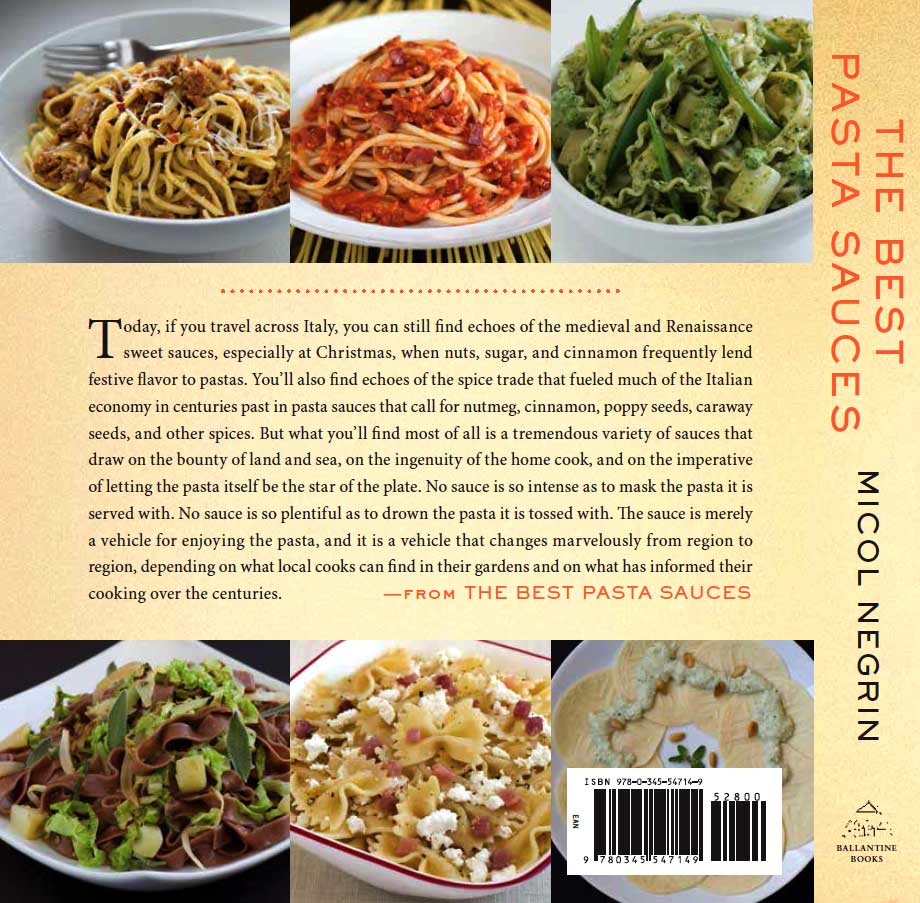 The Best Pasta Sauces Cookbook by Micol Negrin